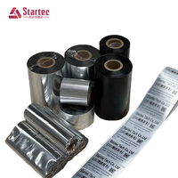 Cinta de Transferencia Térmica Premium Negra TTR, Cera/Cera Resina/Resina, Resistente a los Arañazos, para Impresoras de Códigos de Barras Zebra TSC Epson