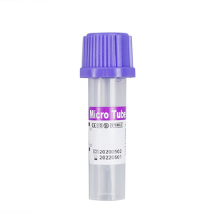 Tubo de vacío para análisis de <span class=keywords><strong>sangre</strong></span> desechable de 2ml, 3ml, 4ml, 5ml, morado, EDTA K3 K2, 16*100mm, con gel - Product Image 1