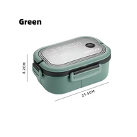 Portable Hermétique Boîte À Lunch 2 Couche Grille Enfants Étudiant Bento Boîte avec Fourchette Cuillère Étanche Micro-ondes Prévenir Les Odeurs École