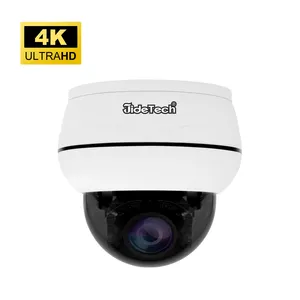 JideTech Poe 8MP 30fps 돔 카메라 Cctv 50X 줌 포 카메라 5X 광학 줌 야간 투시경 IP 카메라 보안