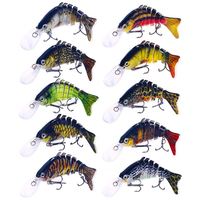12Cm 16G Leurre de poisson artificiel Swimbait 6 leurres de pêche durs multi-articulés segmentés