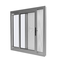 Fenêtre à battants en alliage d'aluminium avec rupture de pont thermique en acier inoxydable, moustiquaire, design moderne, isolation thermique, insonorisation, hôtel