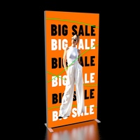 Afficheur lumineux LED portable de 80 mm pour la publicité, équipement pour les salons professionnels, présentoir de vente au détail, luminaires modulaires