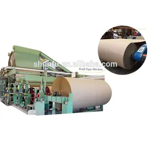 10 Ton Kleine Afval Papier Recycling Machine Voor Kraftkarton Test Liner Papier Roll Making Machine Productielijnen