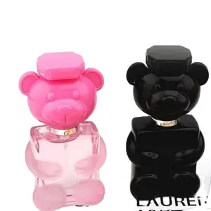 Botella de Perfume de cristal rellenable, frasco de Perfume con forma de oso rosa, venta al por mayor, 30ml
