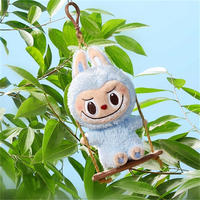 Authentique Original Labubbu Bois Atelier Swing Pendentif Porte-clés Boîte Aveugle les Monstres Labubbus Peluche Jouets Meilleurs Cadeaux