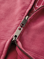 Sweat à capuche zippé pour homme en molleton épais personnalisé, délavé à l'acide, avec broderie de patchs en strass, épaules tombantes, style streetwear rétro