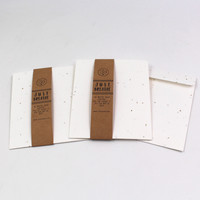 Vente en gros enveloppe d'emballage personnalisée 100% enveloppes en papier de semences biodégradables recyclables