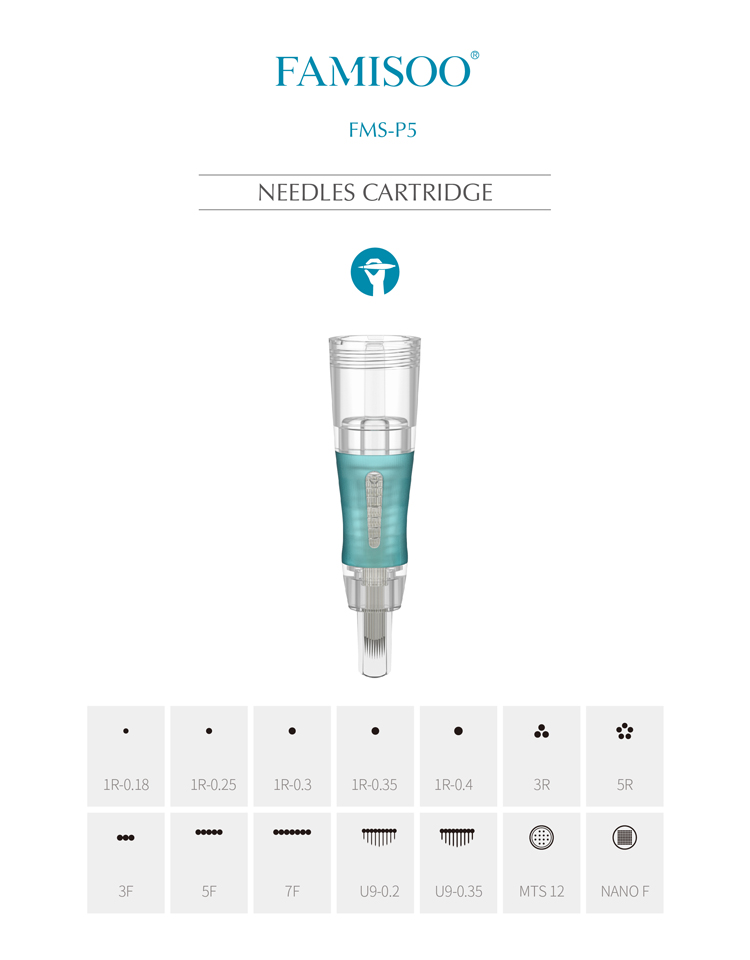 Make-uppatronen-Nadel FAMISOO P5 dauerhafte mit Silikon-Kasten für PMU-Maschinengebrauch