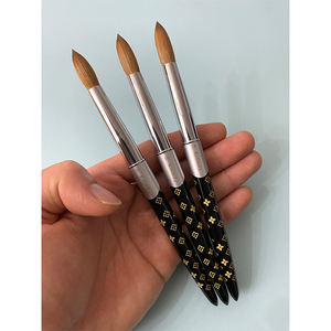 मैट ब्लैक मेटल हैंडल नए नाखून पाउडर पेन पेशेवर ऐक्रेलिक नाखून कला ब्रश आकार 14 16 18 राउंड प्रकार 100% 80% कोलिंस्की - Product Image 4