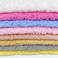 Obral besar kain bulu Sherpa | 100% poliester disikat bahan selimut Hoodie | Sangat lembut mewah untuk jubah & pakaian santai