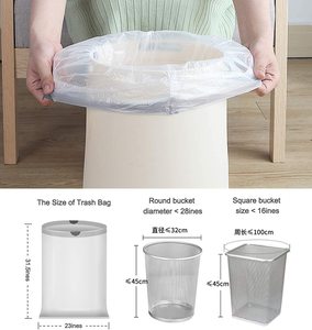 Sacs poubelles biodégradables transparents, résistants, pour la maison, la salle de bain, le bureau - Product Image 3