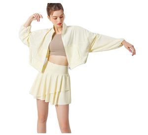 Rok Tenis Yoga Musim Panas Liburan Olahraga Pendek Wanita Cepat Kering dengan Logo Kustom Grosir Wyplosz - Product Image 1