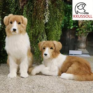 Estatua de cachorro de piel realista rústica hecha a mano, resina sólida, <span class=keywords><strong>pastor</strong></span> alemán realista, <span class=keywords><strong>Border</strong></span> <span class=keywords><strong>Collie</strong></span>, Animal, accesorios de película para el hogar - Product Image 4