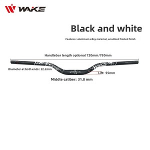 Manillar de Bicicleta de Montaña WAKE en Forma de U, 55H, 31.8*720/780mm, Manillar MTB - Product Image 2