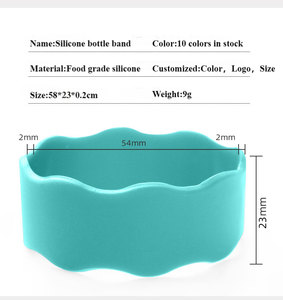 Bottiglia in Silicone e cinturini per tazze riutilizzabili, lavabili per lavastoviglie, etichette personalizzate con nome inciso per accessori per bottiglie per asilo nido - Product Image 2