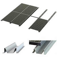 Système de montage BIPV personnalisé en forme de M pour abri solaire, avec poutre de drainage des eaux pluviales, support solaire étanche pour abris de toit et carports, résistant aux charges de vent