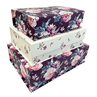 Coffret cadeau à impression personnalisée, coffret magnétique de rangement décoratif pour la maison, 3 pièces
