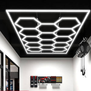 Luz <span class=keywords><strong>LED</strong></span> Hexagonal detalhando luz de teto hexagonal para oficina de reparo de carroceria de automóveis - Product Image 4