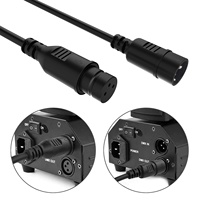 Câble DMX flexible U`King 3M, 3 broches XLR mâle vers femelle, câble de signal pour éclairage de scène DMX512