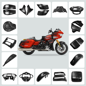 Carenatura nera lucida in fibra di carbonio per <span class=keywords><strong>Harley</strong></span> <span class=keywords><strong>Davidson</strong></span> 2025 Road Glide - Product Image 3