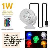 Projecteur LED USB RGB à changement de couleur pour aquarium, submersible, étanche, lumière nocturne pour aquascape