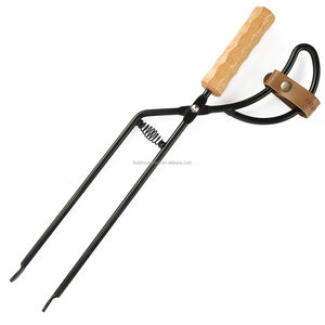 Ensemble de pinces de <span class=keywords><strong>cheminée</strong></span> pliantes pour feu de camp extérieur Outils de <span class=keywords><strong>cheminée</strong></span> <span class=keywords><strong>Pince</strong></span> à feu de charbon de bois - Product Image 2