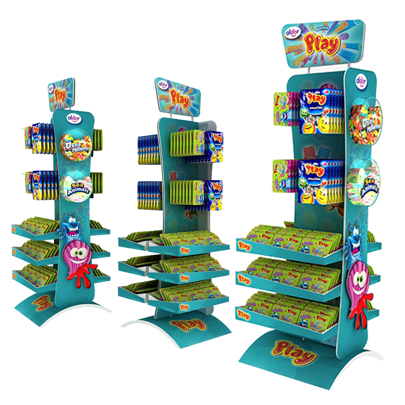 Modern Customized Metal Display Rack for Candy Stores for Supermarkets and Stores Candy Shelf Display — view 2