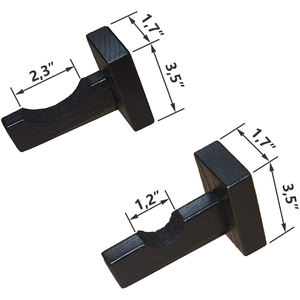 <b>Wall</b> Mount Premium Bamboo Baseball Bat Display 2 Pairs Natural Baseball Bat Holder - Product Image 1