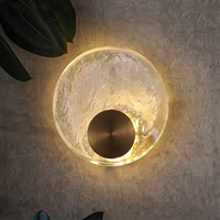 Applique murale LED moderne pour villa, en verre artistique, avec support mural à intensité variable, design décoratif nordique