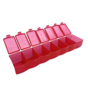 Organisateur de pilules hebdomadaire en gros, 7 jours, argenté, 7 compartiments, boîte à pilules en plastique - Product Image 4
