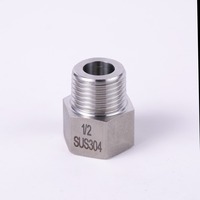 Adaptateur hexagonal en acier inoxydable 304 BSPP BSPT usiné CNC haute pression classe 150, raccords mâles 1/2 1 pouce DN15 DN20 DN25
