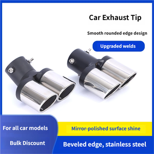 Tuyau d'échappement de voiture en acier inoxydable, double embout de sortie 1-vers-2 pour modification d'échappement de véhicule - Product Image 2