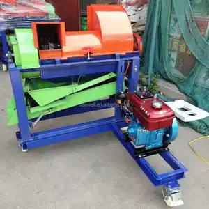 Diesel engine maize peeler soya beans sweet corn sorghum sheller cum husk remover used for thresher and peeling machine