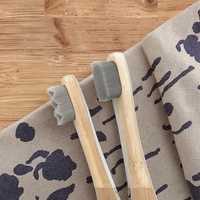 Brosse à dents jetable écologique pré-collée brosse en bambou naturel à poils souples biodégradable emballé individuellement pour un usage domestique