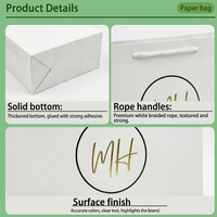 Sacs de transport réutilisables écologiques de qualité supérieure, laminés mat, durables, en papier d'art 210 g/m², pour les magasins de vêtements de créateurs
