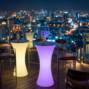 Luz LED Cúbica Recargable Moderna, Taburete de Bar Contemporáneo, Muebles Comerciales, Iluminación para Exteriores, Hogar, Bar, Fiestas, Bodas, Eventos - Product Image 1