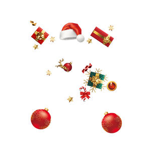 <span class=keywords><strong>Autocollants</strong></span> en verre statiques personnalisés de Noël cloches de Noël fenêtres de centre commercial <span class=keywords><strong>autocollants</strong></span> d'ambiance de fleurs - Product Image 3