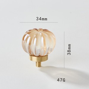 JAYA High Quality Brass Base Transparent champagne Color Crystal Cabinet Drawer Wardrobe <strong>Door</strong> Handle Furniture <strong>Door</strong> Handles - Product Image 5