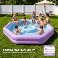 Piscine familiale gonflable d'extérieur, piscine gonflable en PVC, idéale pour les rassemblements familiaux estivaux et les jeux aquatiques pour enfants