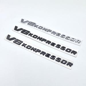 Etiqueta engomada del coche de las letras 3D guardabarros emblema lateral V6 Kompressor Logo para <span class=keywords><strong>Mercedes</strong></span> W204 W205 W213 W212 W215 W216 Accesorios - Product Image 2