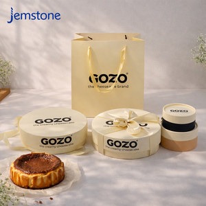 Caja de Regalo de Cartón para Pastel Vasco de Lujo Personalizada, Cilindro para Pastel de Queso, Bolsa de Papel Kraft Reciclable, Tubo de Papel de Grado Alimenticio para Envasado - Product Image 4