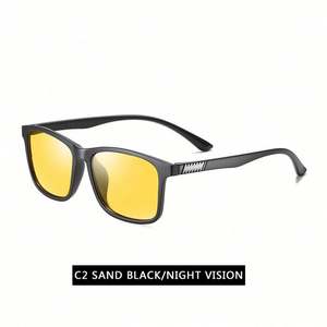 Lunettes de soleil de conduite classiques personnalisées avec logo pour hommes et femmes, lunettes de protection UV400 à monture carrée polarisées pour le sport et la conduite - Product Image 6