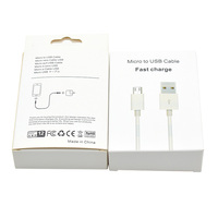 Câble de données USB-C vers Micro USB à chargement rapide avec logo personnalisé, blindage tressé, 1M 2M 3M, chargeur Tipo C, boîtes en papier, vente en gros