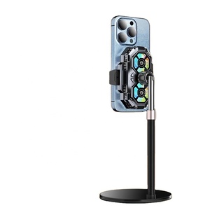 Enfriador de teléfono recargable con ventilador dual <span class=keywords><strong>LED</strong></span> FS06, refrigeración más fuerte de larga duración, juegos de refrigeración por aire para transmisión en vivo con soporte para teléfono - Product Image 1