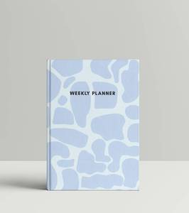 Labon màu xanh trừu tượng thiết kế bán buôn chương trình nghị sự tái chế giấy tùy chỉnh hàng tuần undated mục tiêu kế hoạch bìa cứng máy tính xách tay - Product Image 5