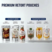 Solutions d'emballage de stérilisation personnalisées, sachets autoclavables de qualité alimentaire, sachets à bec verseur en aluminium et transparents