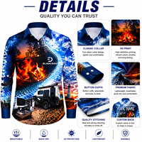 Vêtements d'aventure personnalisés pour hommes et femmes, pêche, chasse, randonnée, tout-terrain, voyages en plein air, chemises à manches longues, col entièrement boutonné