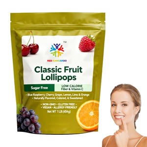 All'ingrosso caramelle gommose di frutta senza zucchero sfuse supporto immunità dentale caramelle lecca lecca integratore - Product Image 1