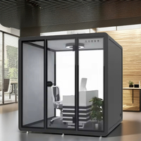 Cabine de bureau individuelle démontable pour extérieur, régulée en humidité, pour usage domestique ou professionnel